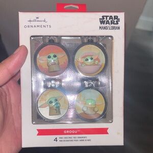 Hallmark Star Wars Grogu Ornament Set - Green and Brown Mini Ornaments